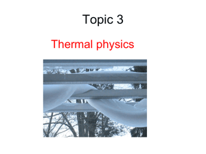 Lessons 3 and 4 Topic 3 Specific Heat Capacity