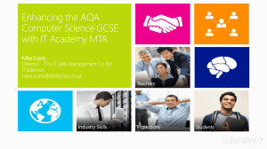 AQA and Microsoft IT Academy MTA