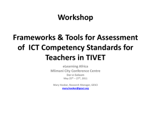 Workshop for Contextualization ICT Competency Standards