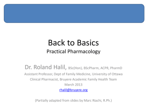 B2B - Back to Basics Pharmacology Review