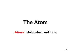 The Atom - Lunsfordchemistry