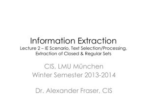 Information Extraction