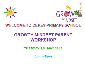 Growth Mindset Presentation for Parents
