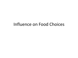 Influence on Food Choices - Ozark R