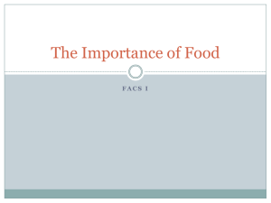 The Importance of Food