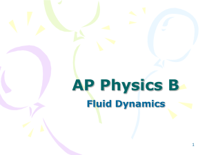 Chapter 10 Fluid Dynamics