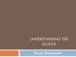 Thesis Statement PPT