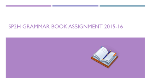 SP2H Grammar Book Assignment