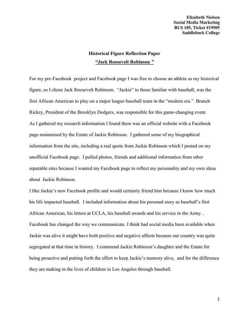 college reflection paper