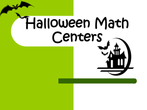 Halloween Math Centers CCSSM - K