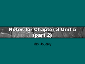 Notes for Chapter 3 Unit 5 (part 2)