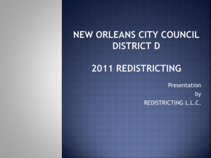 Redistricting - New Orleans City Council