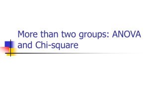 More than two groups: ANOVA and Chi