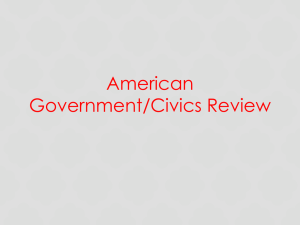 American Government/Civics Review
