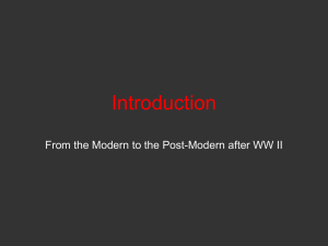 Introduction: From the Modern to the Postmodern