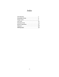 Water Cycle Score Card