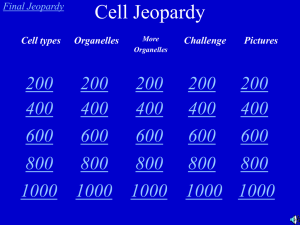 Cell Jeopardy - Bryn Mawr School Faculty Web Pages