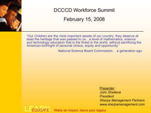 DCCCD Workforce Summit February 15, 2008