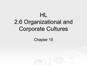 IB2 Ch 15 Organization and Corporate Culture