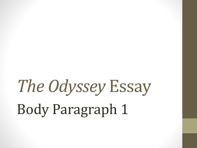 odyssey plan essay