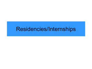 Residencies/Internships