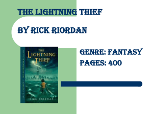 The Lightning Thief By Rick Riordan