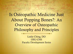 A Short History of Osteopathic Medicine