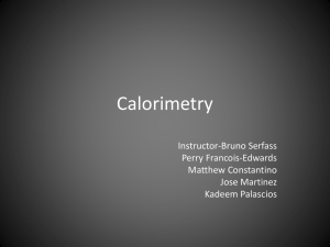 Calorimetry - Berkeley Cosmology Group