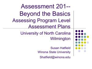 Assessing Assessment on the Program Level