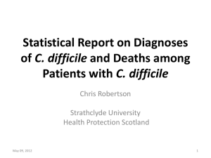Statistical Report on Diagnoses of C Difficile and Deaths among