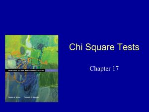 Lecture 14 -- Chi Square