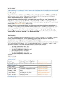 You Are Invited… CERTIPORT'S 2013 MICROSOFT OFFICE