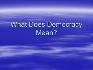 What Does Democracy Mean?
