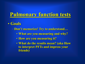 Pulmonary function tests