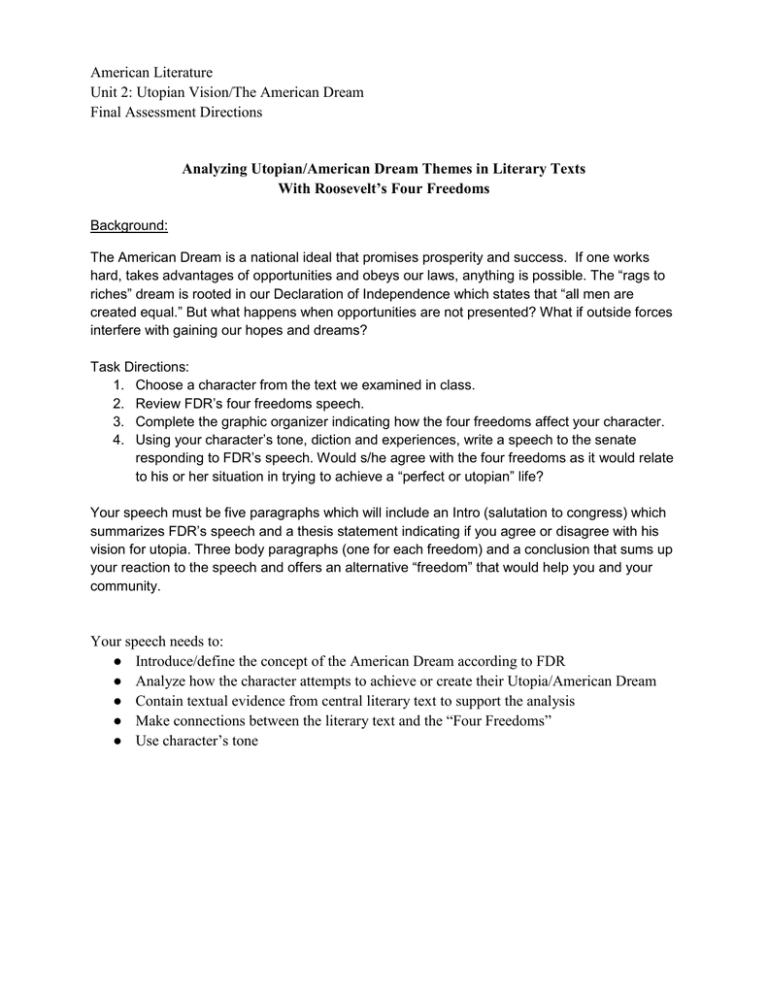 Directions for Speech