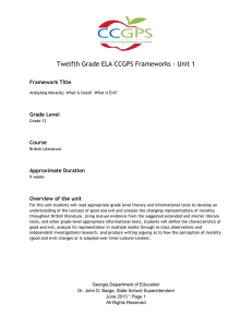 Grade 12 ELA CCGPS Frameworks Unit 1 - ELA Wiki 9-12