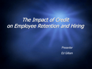 The Impact of Credit on Employee Retention & Hiring