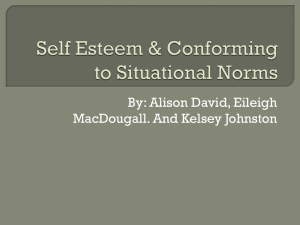 Self Esteem & Conforming to Situational Norms