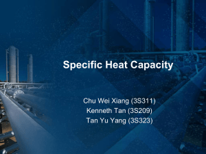 Specific Heat Capacity