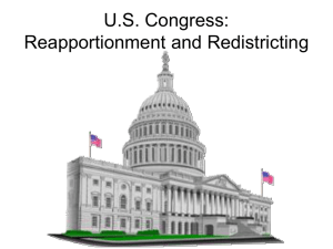 U.S. Congress: Reapportionment and Redistricting