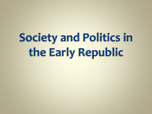 Society and Politics in the Early Republic