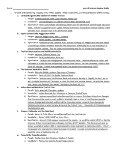 Jackson/Manifest Destiny Review Sheet Key