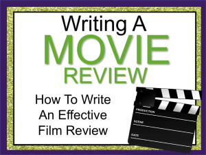 WRITING A FILM REVIEW