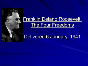Franklin D. Roosevelt, Four Freedoms (1941)
