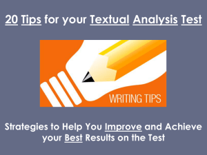 Textual Analysis Tips - English With Miss Robinson