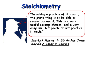 Stoichiometry - sandsbiochem