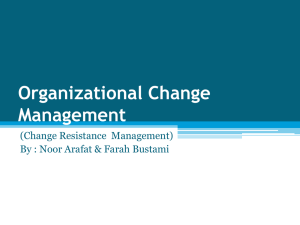 Organizational Change Management - ODC2-SCC-NNU