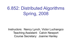6.852: Distributed Algorithms