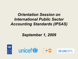 UNFPA Revenue Recognition & General Framework
