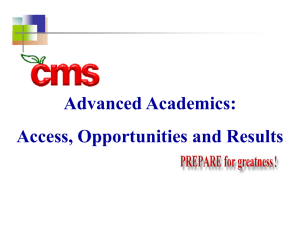 Advanced Academics - Charlotte Mecklenburg Schools